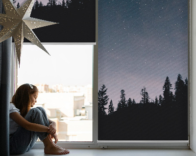 Estor enrollable para ventana con diseño de cielo estrellado