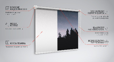 Estor enrollable para ventana con diseño de cielo estrellado
