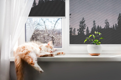 Estor enrollable para ventana con diseño de cielo estrellado