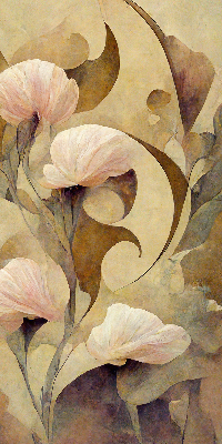 Modern roller blind con diseño de flores rosas