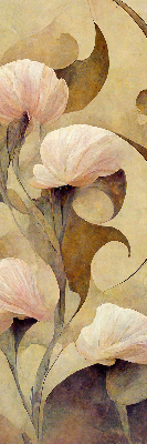 Modern roller blind con diseño de flores rosas