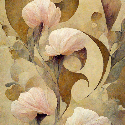 Modern roller blind con diseño de flores rosas