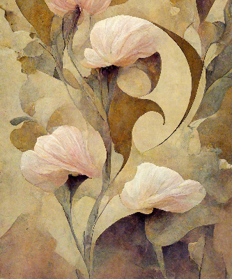Modern roller blind con diseño de flores rosas