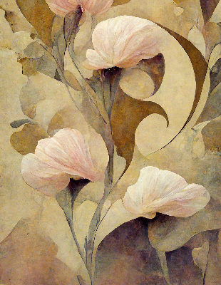 Modern roller blind con diseño de flores rosas