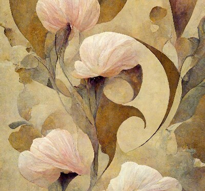 Modern roller blind con diseño de flores rosas