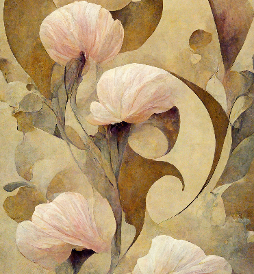 Modern roller blind con diseño de flores rosas