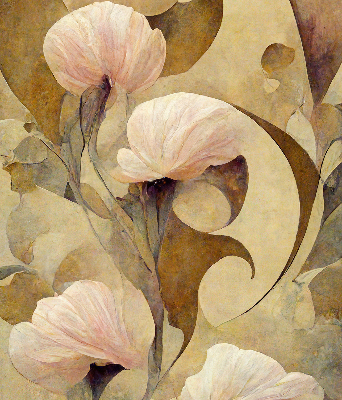 Modern roller blind con diseño de flores rosas