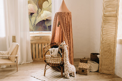 Modern roller blind con diseño de flores rosas