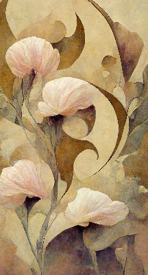 Modern roller blind con diseño de flores rosas