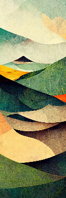 Estor enrollable con estampado de colinas abstractas
