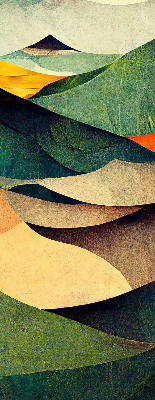 Estor enrollable con estampado de colinas abstractas
