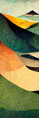 Estor enrollable con estampado de colinas abstractas