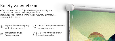 Modern roller blind con estampado de montañas abstractas