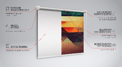 Modern roller blind con estampado de montañas abstractas
