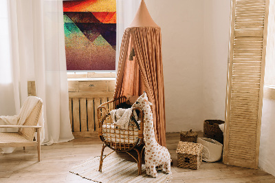 Modern roller blind con estampado de montañas abstractas