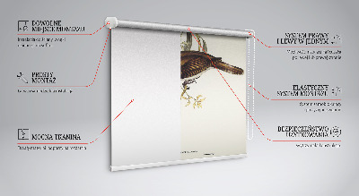 Modern roller blind con estampado de pájaros en un árbol