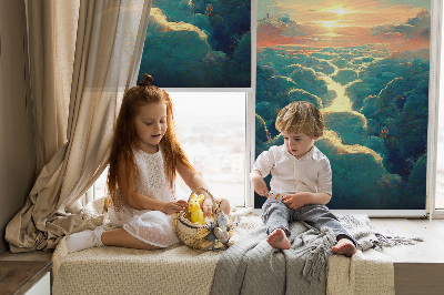 Modern roller blind con diseño 'Atardecer'