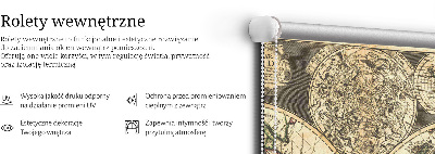 Modern roller blind con diseño de mapa del mundo