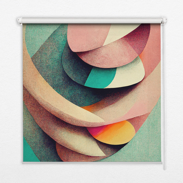 Modern roller blind con diseño de abstracción