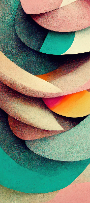 Modern roller blind con diseño de abstracción