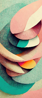 Modern roller blind con diseño de abstracción