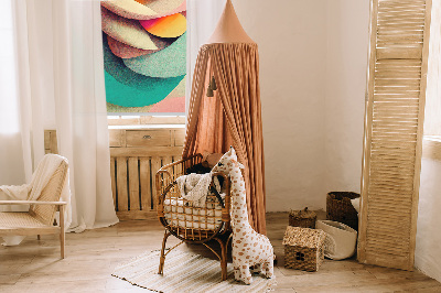 Modern roller blind con diseño de abstracción