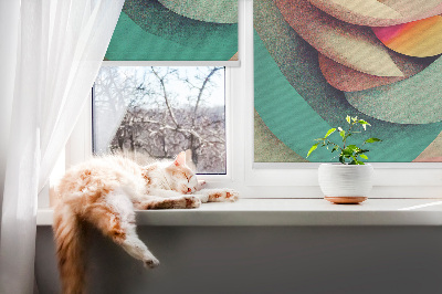 Modern roller blind con diseño de abstracción