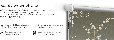 Modern roller blind con estampado de pájaros posados en una rama