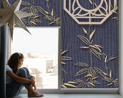 Estor enrollable para ventana con diseño 'El lago detrás de las flores'