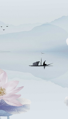 Estor enrollable con el dibujo de un pescador en un barco