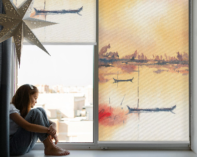 Modern roller blind con el motivo 