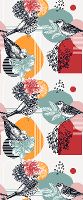 Estor enrollable con estampado de pájaros
