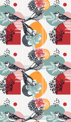 Estor enrollable con estampado de pájaros