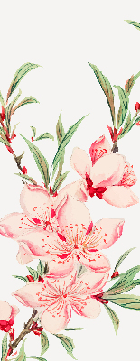 Modern roller blind con estampado de flores rosas