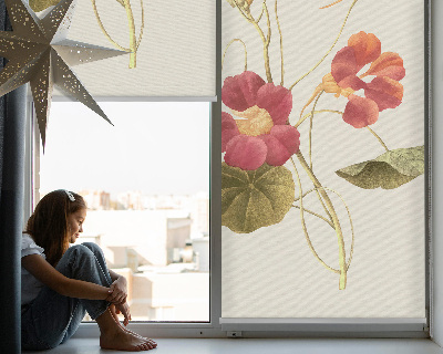 Modern roller blind con diseño floral