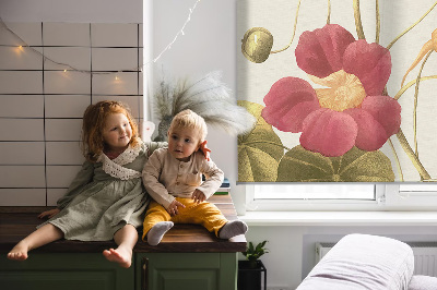 Modern roller blind con diseño floral