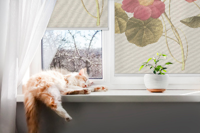 Modern roller blind con diseño floral