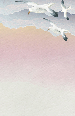 Estor enrollable con estampado de pájaros en vuelo
