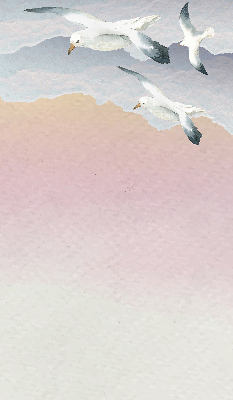 Estor enrollable con estampado de pájaros en vuelo