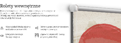 Modern roller blind con estampado de grullas al atardecer