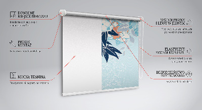 Modern roller blind con estampado de garzas y flores