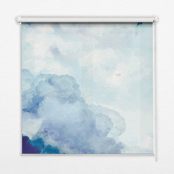 Modern roller blind con diseño de nubes