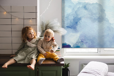 Modern roller blind con diseño de nubes