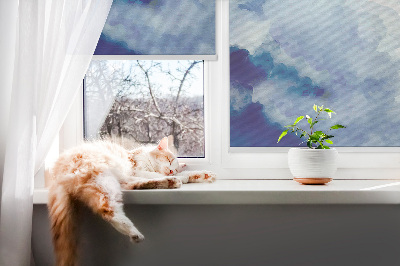 Modern roller blind con diseño de nubes