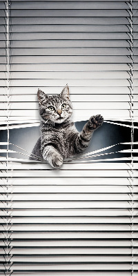 Modern roller blind con estampado de gato