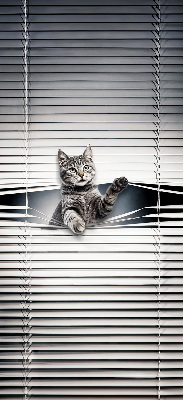 Modern roller blind con estampado de gato