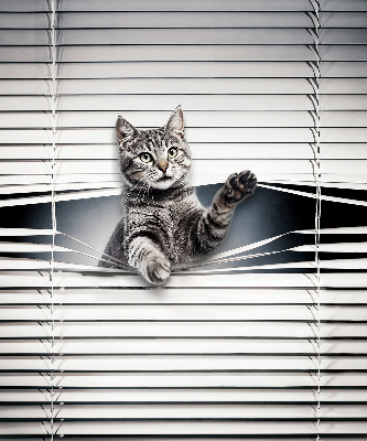 Modern roller blind con estampado de gato