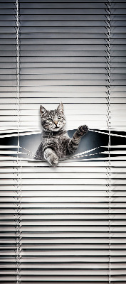 Modern roller blind con estampado de gato