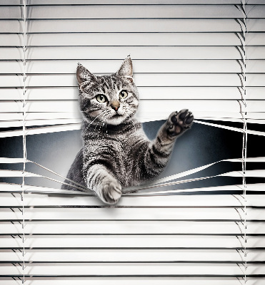 Modern roller blind con estampado de gato