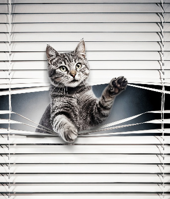 Modern roller blind con estampado de gato